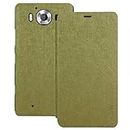 Heartly Luxury PU Leather Flip Stand Back Case Cover for Microsoft Lumia 950 - Hot Gold