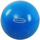 BalanceFrom Anti-Burst and Slip Resistant Exercise Ball Yoga Ball Fitness Ball Birthing Ball with Quick Pump, 2,000-Pound Capacity, Blue, 22-inch, M