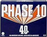Mattel Games Phase10 Card Game 40th Anniversary Edition with 120 Cards in Collectable Box, Rummy Style Play, Nostalgic Gift for 7 Year Olds & Up [Amazon Exclusive]
