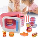 Kinder geben vor zu spielen rosa Mikrowelle elektronisches Spielzeug Essen Obst Burger Set Kit Spielzeug