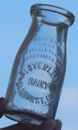 Botella de leche Cloverleaf Dairy Elmhurst, ILL en relieve media pinta - NO ADDISON, ILL