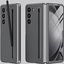 PHONE PALACE Ultra Hybrid Premium Case for Samsung Galaxy Z Fold 4 Case | S Pen Compatible Cover Phone Case with Built-in New Compact S Pen, Holder and Storage Slot for Pen (Dark Grey)