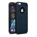 MOBILOVE PU Leather Flexible Soft with Logo View Back Case Cover for | iPhone 6 | iPhone 6s (Blue)