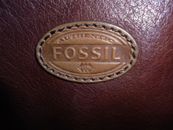 Fossil Brown Leather Shopping Travel Briefcase Bag Tote Shoulder Bag Handbag
