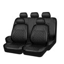 Car Seat Covers 5 Seats Front Rear Full Set PU Leather Protector Accessories 9pc