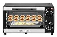 Belaco BTO-109N Mini 9L Toaster Oven Tabletop Cooking Baking Portable Oven 750w 60 min Timer 100-230° Stainless Steel Heating Tube incl. Baking Tray & Wire Rack