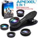 5 in 1 Cell Phone Camera Lens Kit Macro Wide Angle for iPhone Android Smartphone