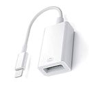 Aweskmod Adaptateur USB pour iPhone vers USB iOS OTG Câble pour iPhone iPad,Adaptateur de caméra USB pour iPhone,Prend en Charge Disque USB,Clavier,Souris,Lecteur de Carte,hubs,MIDI(Blanc)