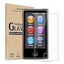 (Pack of 2) Compatible with for iPod Nano 7 8th Screen Protector, Akwox Tempered Glass Screen Protector Guard Film for iPod Nano 8th/7th Generation,Shockproof and Scratch-Resistant
