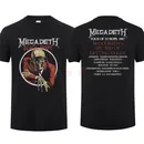 Erstaunliche T-Shirts Männer schwarz Friday Europa Megadeths T-Shirt doppelseitige übergroße T-Shirt