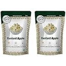 FZYEZY Freeze Dried Custard Apple Fruit for Kids and Adults | Camping Vegan snacks dried Healthy Fruit smoothie | freeze-dried Survival food Sitafal | Pantry groceries dehydrated fruit | 20 gm pack of 2 | 40 gm