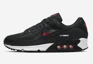 Nike Air Max 90 Black Red Multi Size US Mens Athletic Running Shoes