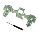 THE TECH DOCTOR Replacement Conductive Film Ribbon Flex Pad Buttons for Playstation 4 PS4 Wireless Controller - Comes with Screwdriver - Professional Repair Kit (JDS-001 010 011)
