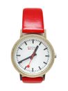 MONDAINE quartz watch/analog/leather/WHT/RED  #WP1QGV