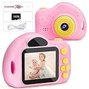 Kids Camera,WIMKEN Digital Video Camera for Girls Boys with 32GB Card Children Toddler Video Camera Birthday for 3-10Years (Pink)