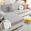 Twaynorb Sofa Hero Covers, Slip Covers for Sofas/Couches, Soothing Home Sofa Covers Washable, Magic Sofa Covers for 2/3 Cushion Couch (B-Light Grey,Back/Single Seat Cover-M)
