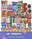 60 Piece Snack and Candy Box - Movie Night Variety Pack - Assortment of Candy, Cookies, Popcorn, Cheezies, Nibs, Pringles, Granola Bars, Airheads, Oreos and More