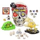 ZURU SMASHERS 7488A Smashers Dino Island Surprise Egg, Giant Skull, T-Rex, Collectible Toy, Explorer's Kit, for ages 3+, Dinosaur Slime