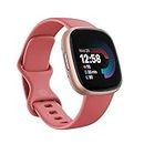 Fitbit Versa 4 Fitness Smartwatch with built-in GPS and up to 6 days battery life - compatible with iOS 15 or higher & Android OS 9.0 or higher, Pink Sand / Copper Rose Aluminium
