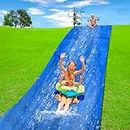codree 20 x 6 Ft Lawn Water Slide- Heavy Duty Water Slide Trap- Waterproof Summer Slip Waterslides with Nails for Outdoor Backyard Lawn Summer Party Water Games