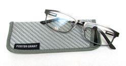 Foster Grant E•Readers Reading Glasses SAMSON w/ Case - Choose Diopter