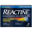 Reactine Extra Strength 48 Tablets 10mg 24 Hour Allergy Symptom Relief Medicine