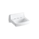 Kohler Greenwich™ 20-3/4" X 18-1/4" Wall-Mount/Concealed Arm Carrier Bathroom Sink with Widespread Faucet Holes White (K-2030-0)