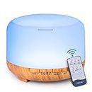 YIKUBEE Diffusers for Essential Oils, 500ml Essential Oil Diffusers with Remote Control, Aromatherapy Diffuser, Humidifier with Cool Mist