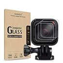 (Pack of 3) Tempered Glass Screen Protector for Gopro Hero 4 Session Hero 5 Session, Akwox 0.3mm 9H Hard Scratch-resistant Camera Lens Film for GoPro Hero4 Session/Hero5 Session Camera Accessories