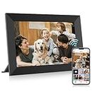 MaxAngel Digital Picture Frame 10.1 Inch WiFi Electronic Photo Frame 32GB Storage SD Card Slot Desktop IPS Touch Screen HD Display Auto-Rotate Slideshow Share Videos Photos Remotely Via Uhale App