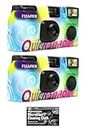 FUJIFILM QuickSnap Flash 400 One-Time-Use Disposable Camera (27 Exposures) - 2 Pack with Cloth