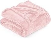 Utopia Bedding Fleece Blanket Queen Size [Pink, 90x90 Inch] - 300 GSM Blankets with Anti-Static Microfiber - Lightweight, Fuzzy, Cozy Blanket for Bed, Couch and Sofa - Suitable for All Seasons
