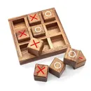 Wooden Tic Tac Toe Board Game XO Chess Parent Child Interaction Party Spiele Juegos De Mesas Para