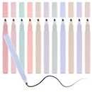 XUIIOSOOKP 12 Packs Pastel Highlighters, Aesthetic Cute Highlighters Pens, Mild Colours Highlighters Marker Pens with Soft Tip for Journal, Bible, School Office Supplies