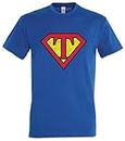 Urban Backwoods Super T Men T-Shirt Blue Size S