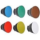 Bestshoot 6PACK 7 180mm Light Diffuser Sock for Standard Reflector Red Yellow Blue Brown Green and White for Studio Strobe Standard Bowen Mount Reflector Fits Godox AD360.Monolights Speedlites