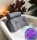 Everlasting Comfort Bath Pillow - Fast Drying Bath Cushion with Headrest Supports Head, Neck, and Back - Thick, Portable, Bathing Accessories - Bathtub Pillows for Relaxing, Loofah Included