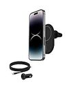 Belkin BoostCharge Wireless Charger, Magnetic Car Charger, Phone Mount Holder Compatible with MagSafe Enabled iPhone 15, 14, 13, 12, Mini, Plus, Pro, Pro Max and More (Cable and Charger Included)