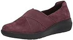 Clarks Women's Kayleigh Slip Shoe, Burgundy S, 5.5 M US