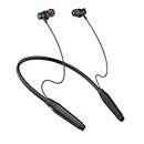 Unix Sapphire 100 Hours,Type C Fast Charging,Magnetic Instant On/Off,EQ,Neckband Bluetooth Headset (Black, in The Ear)
