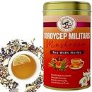 Mushroom Essence Cordycep Militaris Mushroom Tea for Good Sleep & Stress Relife| High Antioxidents| Immune System Support|Caffeine Free Tea|40gm