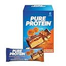 Pure Protein Bars - Nutritious, Gluten Free protein bar, made with Whey protein blend - low sugar, protein snack. Deliciously satisfying. Chocolate Peanut Caramel (Pack of 6) (Packaging May Vary)