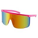 Karsaer Vision Shield Sunglasses for Men Women Oversized Neon 80s 90s Visor Shades Sports Style Outdoor Cycling Ski