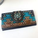 Montana West American Bling Western Embossed  Studded  Wallet Purse