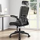 Ergonomic Office Chair, FelixKing Headrest Desk Chair Office Chair with Adjustable Lumbar Support, Home Office Swivel Task Chair with High Back and Armrest, Adjustable Height Gaming Chair(Black)