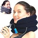 MEDIZED® Cervical Neck Stretcher Traction Device, Neck Support Brace, Inflatable & Adjustable Neck Support Pillow is Ideal for Spine Alignment & Chronic Neck Pain Relief