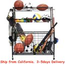 Organizador de equipo deportivo garaje estante de almacenamiento de bolas rodante carro de pelota deportiva EE. UU.