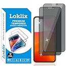 Loklix 2 Pack Anti Spy Privacy Screen Protector for iPhone 11/iPhone XR(6.1 ''), True 28° Anti Peeping [Bubble Free] [9H Hardness] Privacy Tempered Glass Film