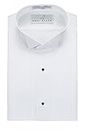 Neil Allyn Mens Tuxedo Shirt Poly/Cotton Wing Collar 1/4 Inch Pleat (16 - 32/33)