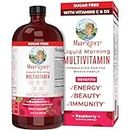MaryRuth's Multivitamin for Women | Men & Kids | Vegan Liquid Vitamins & Minerals | Adults & Kids Multivitamins | Beauty & Energy Booster | Raspberry | No Added Sugar | 15.22 Fl Oz